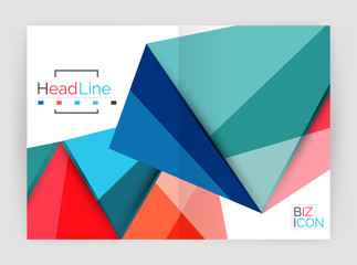 Low poly triangle business background