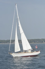 Obraz premium Sailboat in Atlantic New England
