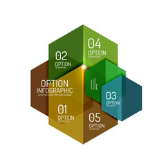 Hexagone infographic diagram templates