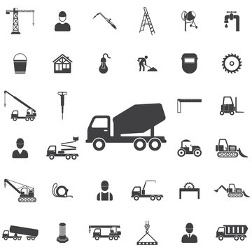concrete mixer icon. Construction icons universal set for web and mobile