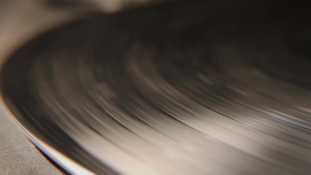 Spinning Old Dusty Vinyl Record