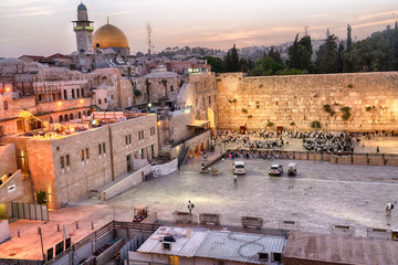 Morning over the Temple Mount in the Old City of Jerusalem