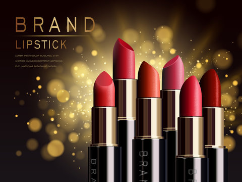 red lipstick ad