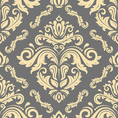 Seamless classic vector golden pattern. Traditional orient ornament. Classic vintage background