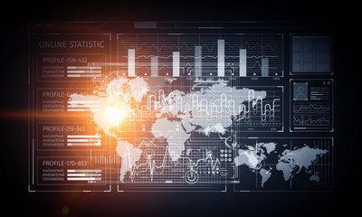 Network community background . Mixed media