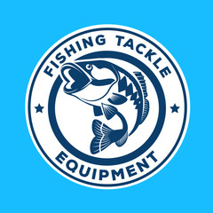 fish emblem logo template 