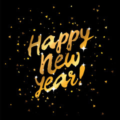 Naklejka premium Quote Happy New Year. Calligraphy.