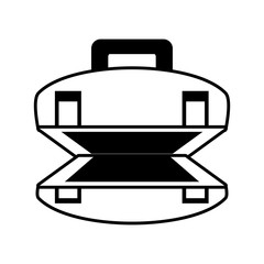 outline open suitcase luggage travel beach vector illustration eps 10