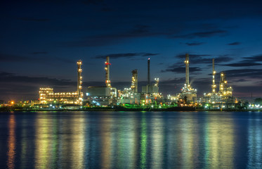 oil refinery with water Reflections