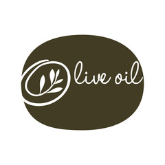 olive oil label green type design vector illustration eps 10