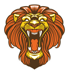 Obraz premium Angry lion roaring mascot