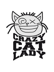 Head cat crazy cat lady love crazy pets kitten woman female girl hangover kitten meow