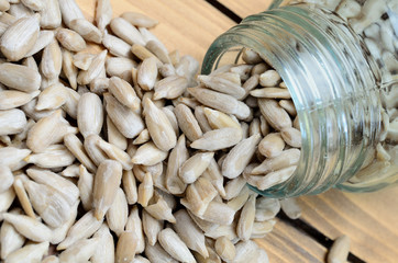 sunflower seed on table