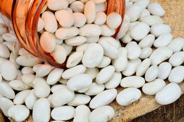 white beans on table