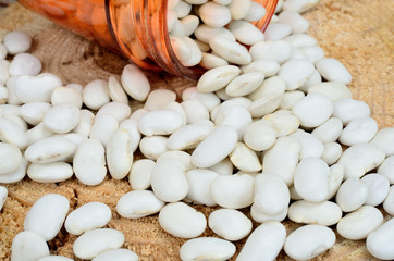 white beans on table