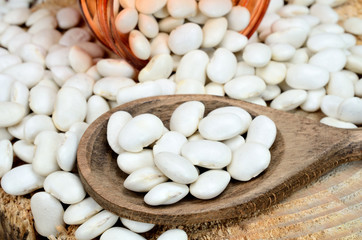 white beans on table