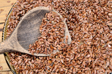 flax seed on table