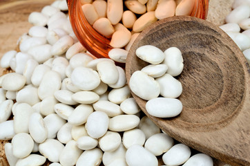 white beans on table