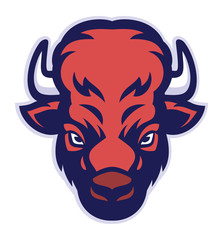 Bison head mascot