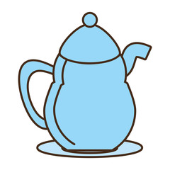 antique tea pot boiler plate design vector illustration eps 10