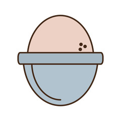 Obraz na płótnie Canvas egg pot healthy food vector illustration eps 10