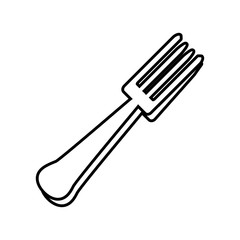 fork steel silver kitchen icon outline vector illustration eps 10