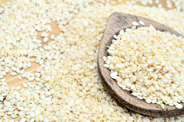 white sesame on table