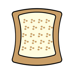 halved bread bakery breakfast design vector illustration eps 10