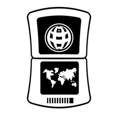 passport immigration document id outline vector illustration eps 10