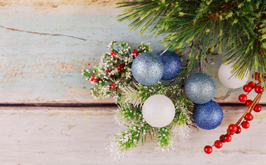 image of Christmas decorations close-up