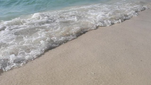 movement of sand on the shore - Slow Motion