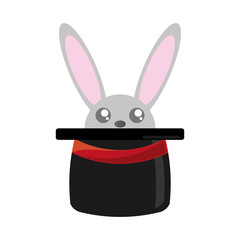 bunny hat magician illusionist design vector illustration eps 10