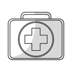 Medical kit icon. Medical health care hospital and emergency theme. Isolated design. Vector illustration