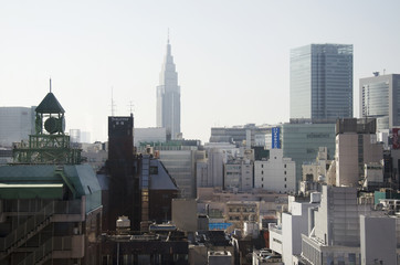 Aerial view cityscape of Shinjuku in Tokyo city of Kanto region