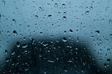 Drop water on the glass