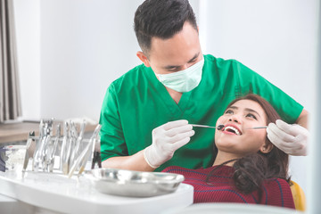 Medical treatment at the dentist office