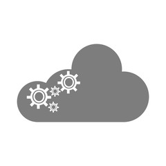 Cloud computing icon. Storage technology virtual and network theme. Isolated design. Vector illustration