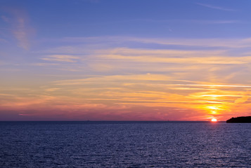 Naklejka na ściany i meble Beautiful sunset mediterranean