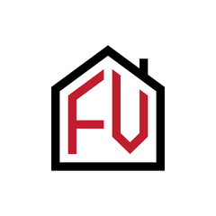 simple initial logo pentagon house