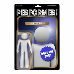 Performer Skilled Hard Worker Action Figure 3d Illustration