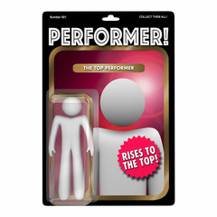 Top Performer Action Figure Best Worker Player 3d Illustration