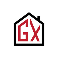 simple initial logo pentagon house