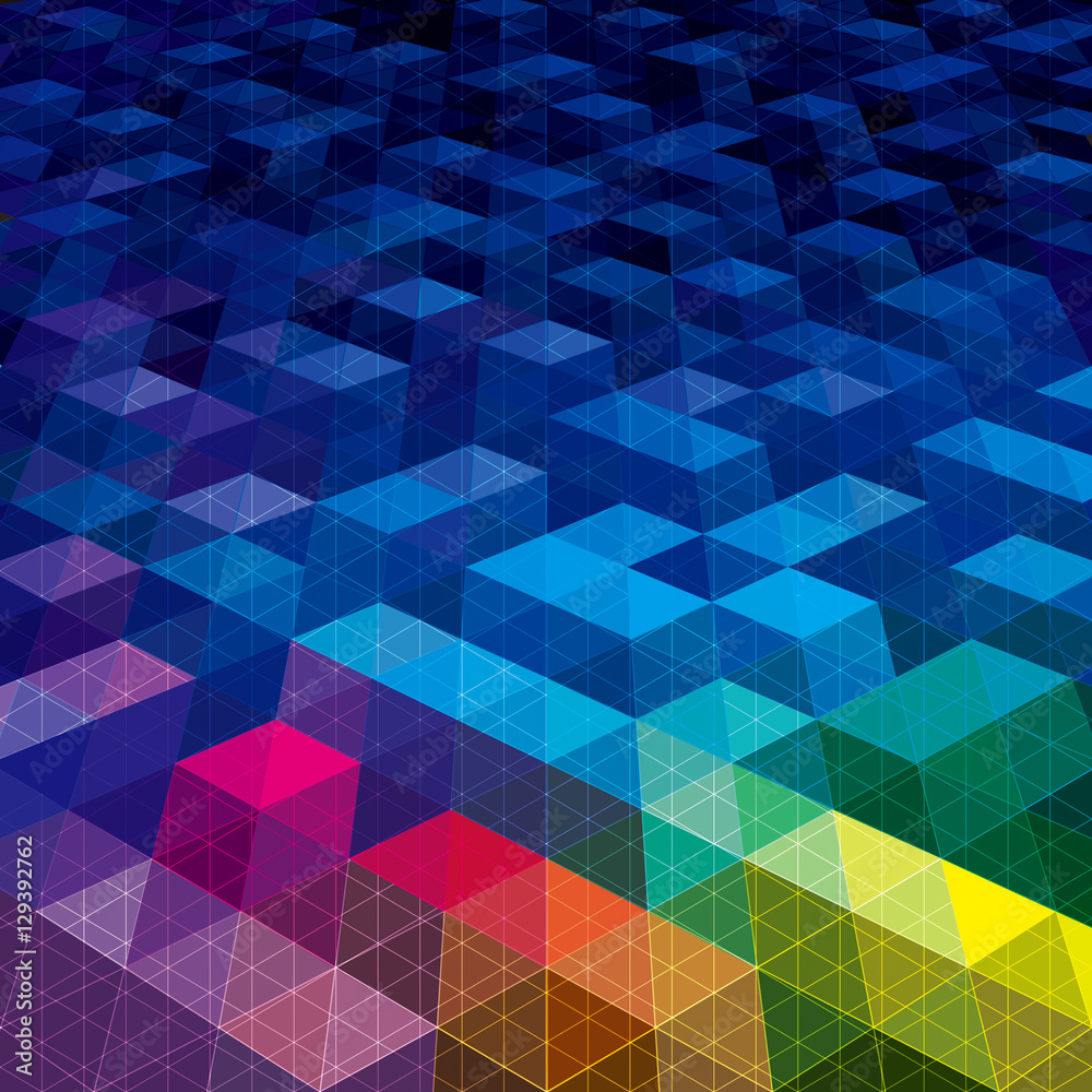 Poster abstract geometric shape colorful modern background.