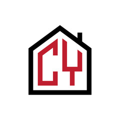 simple initial logo pentagon house