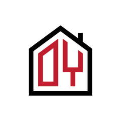 simple initial logo pentagon house