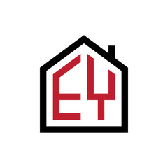 simple initial logo pentagon house