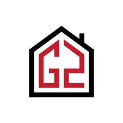 simple initial logo pentagon house