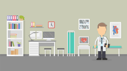 Cardiologist office interior image.