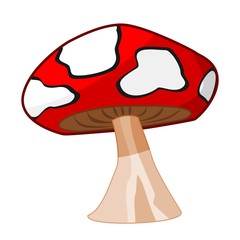 isolated red mushroom
