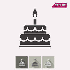 Cake - vector icon.